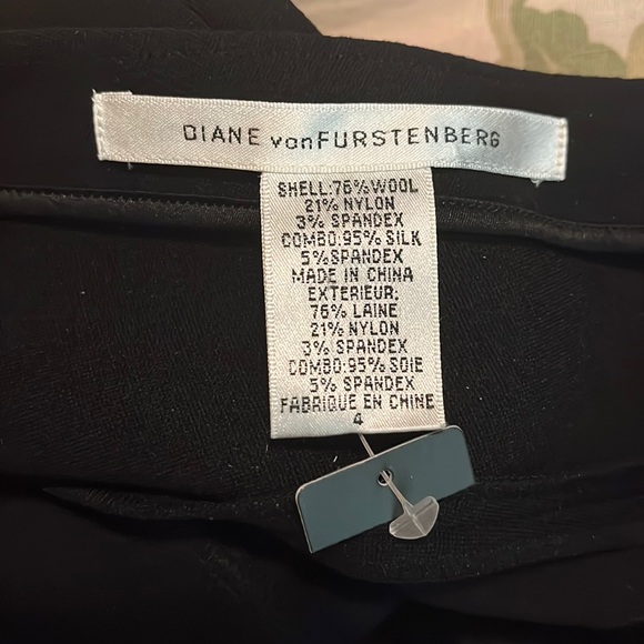 DIANE VON FURSTENBERG Size 4 Little-Black-Dress Stretchy Wool Elegant $599 NEW - Picture 15 of 16